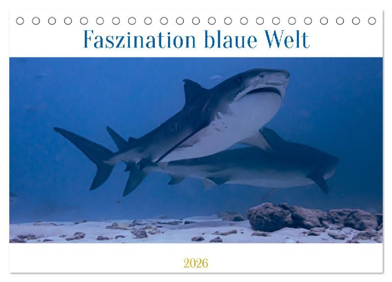 Faszination blaue Welt (Tischkalender 2026 DIN A5 quer), CALVENDO Monatskalender