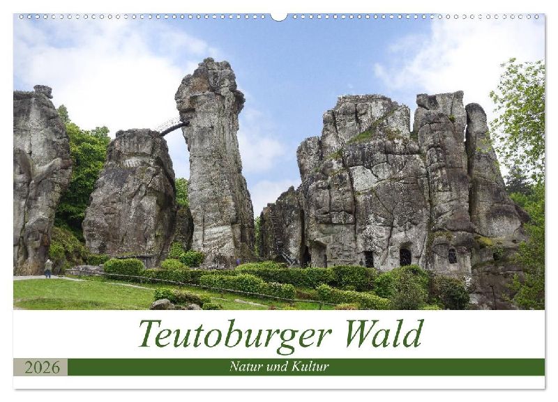 Teutoburger Wald - Natur und Kultur (Wandkalender 2026 DIN A2 quer), CALVENDO Monatskalender