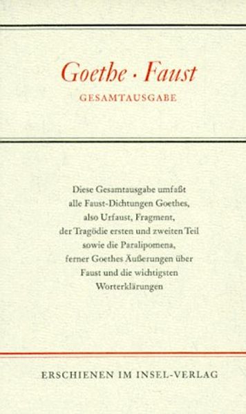 Faust. Gesamtausgabe