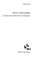 Falsche Verfasserangaben