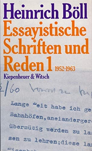 Essayistische Schriften und Reden 1
