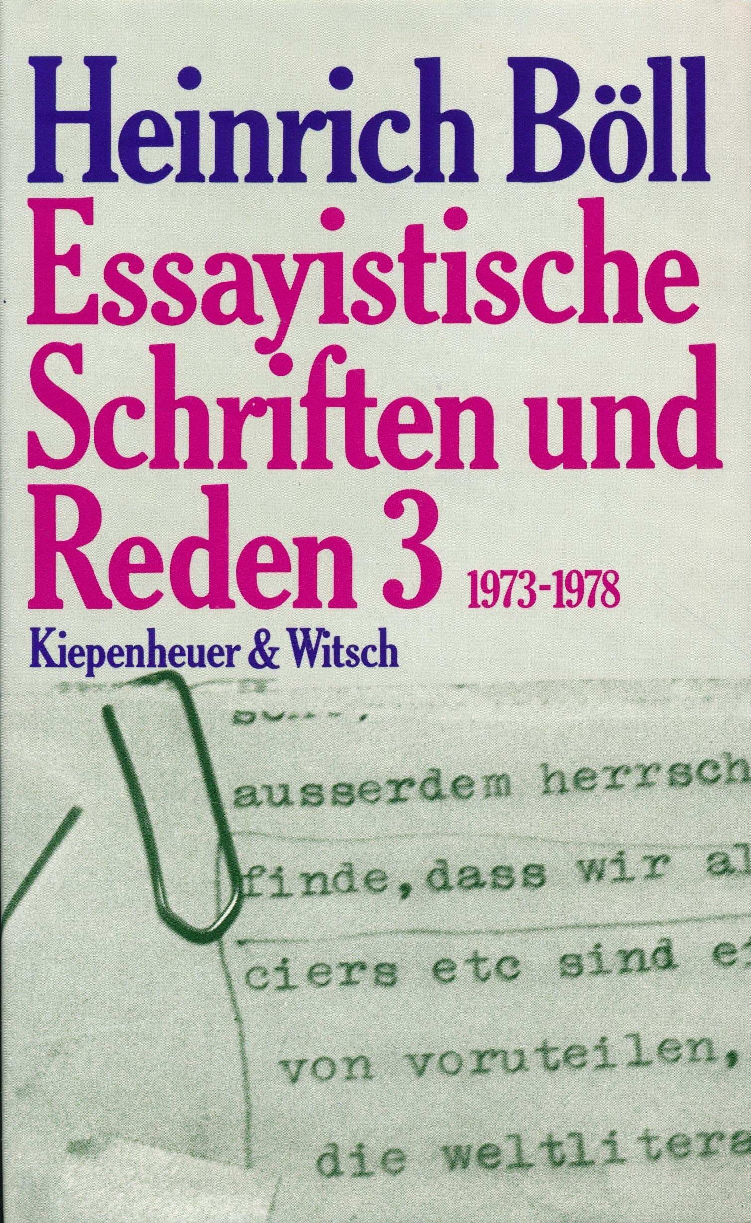 Essayistische Schriften und Reden 3