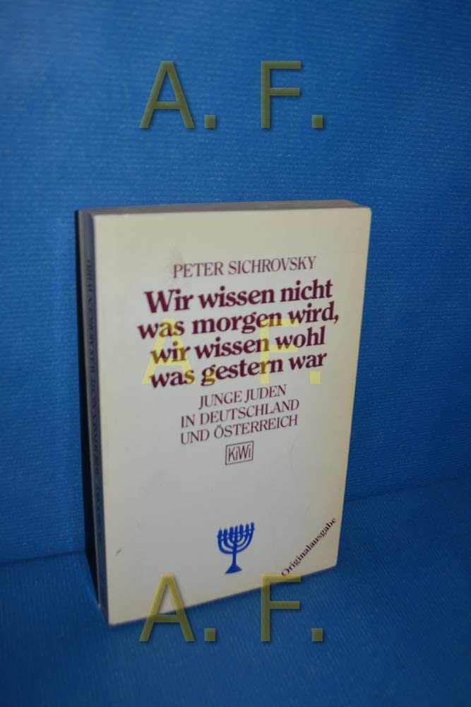 Wir wissen nicht was morgen wird. Wir wissen wohl was gestern war