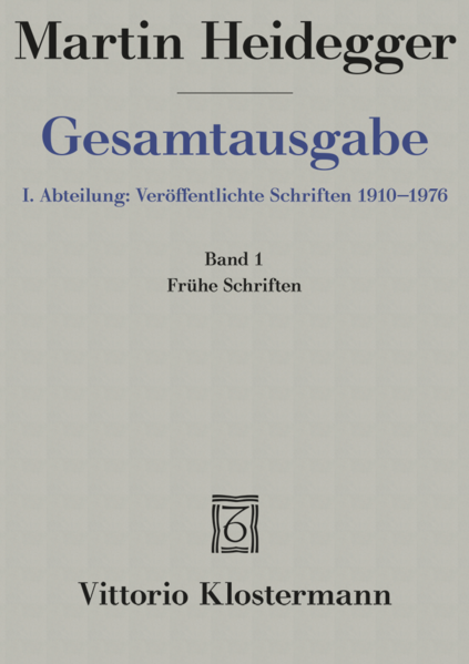 Frühe Schriften (1912-1916)