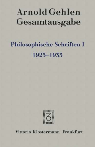 Philosophische Schriften I.