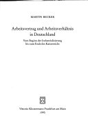 Arbeitsvertrag und Arbeitsverhältnis in Deutschland
