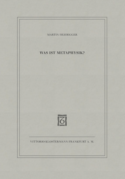 Was ist Metaphysik?