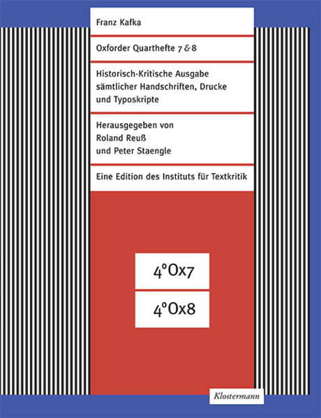 Oxforder Quarthefte 7 & 8 / Franz-Kafka-Heft 12
