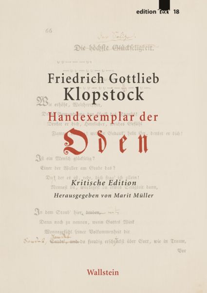 Handexemplar der „Oden“