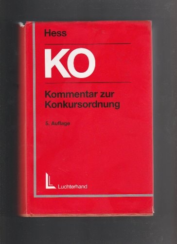 Kommentar zur Konkursordnung
