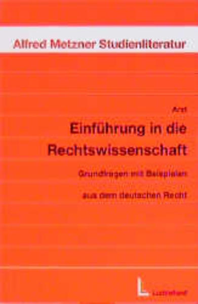 Einführung in die Rechtswissenschaft