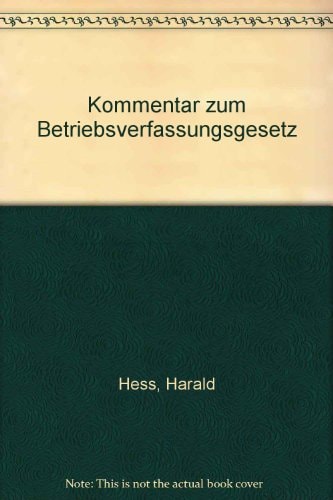 Kommentar zum Betriebsverfassungsgesetz (BetrVG)