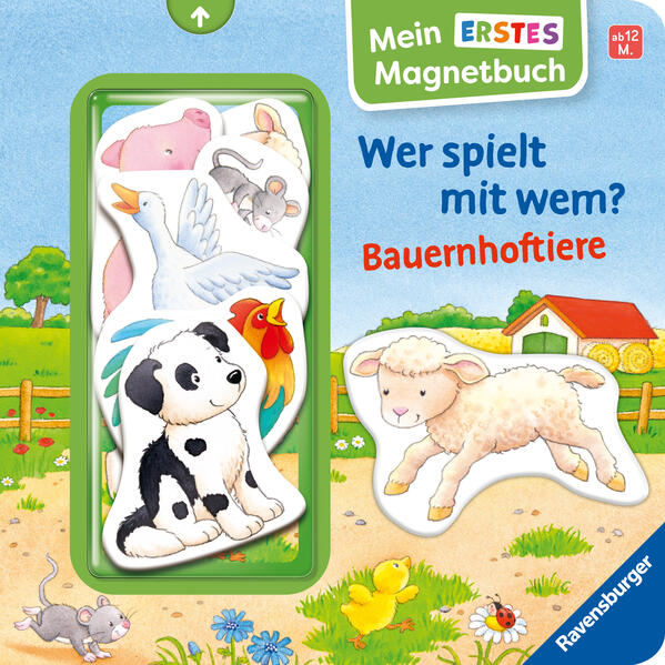 Mein erstes Magnetbuch - Wer spielt mit wem? Bauernhoftiere