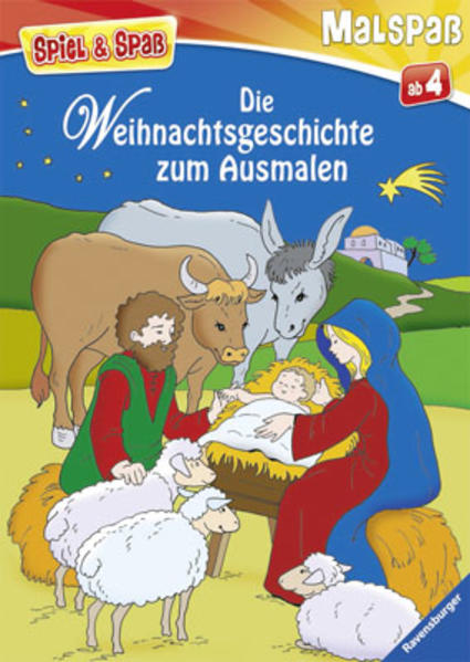 Die Weihnachtsgeschichte zum Ausmalen