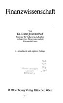 Finanzwissenschaft