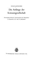 Die Anfänge der Konsumgesellschaft
