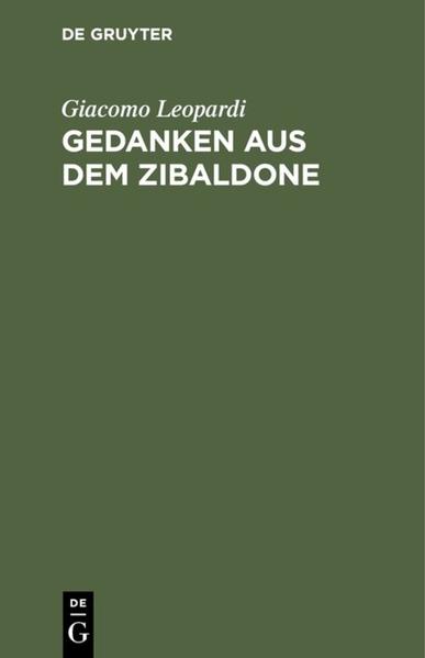 Gedanken aus dem Zibaldone