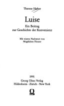 Romane und Erzählungen / Luise