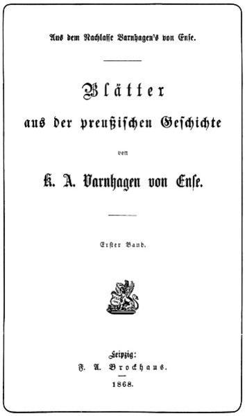 Blätter aus der preußischen Geschichte.