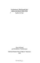 Oper als Spiegel gesellschaftlicher Veränderungen / Gesungene Welten
