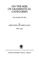 On the Rise of Grammatical Categories