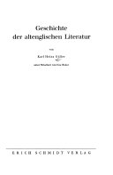 Geschichte der altenglischen Literatur