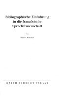 Bibliographische Einführung in die französische Sprachwissenschaft