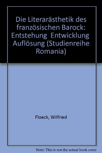 Die Literarästhetik des französischen Barock