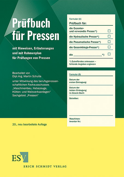Prüfbuch für Pressen