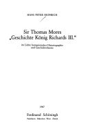 Sir Thomas Mores "Geschichte König Richards III."