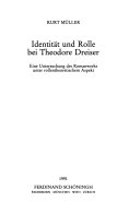 Identität und Rolle bei Theodore Dreiser