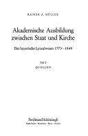 Akademische Ausbildung zwischen Staat und Kirche