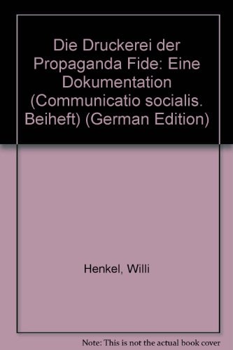 Die Druckerei der Propaganda Fide