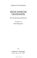 Amerikanische Sprache / Mexicanische Grammatik