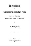 Die Geschichte der sizilischen Flotte 1060-1266