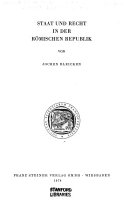 Staat und Recht in der römischen Republik