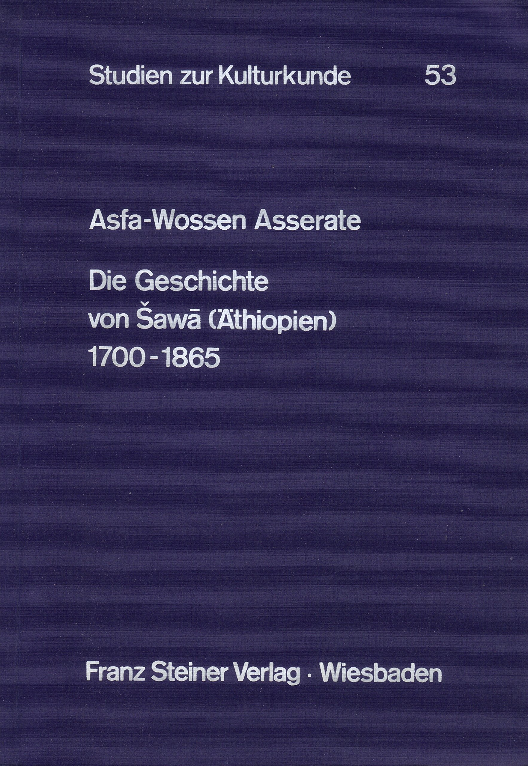 Die Geschichte von Sawa (Äthiopien) 1700-1865
