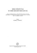 Der Städtetag in der Reichsverfassung