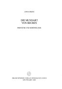 Die Mundart von Beuren