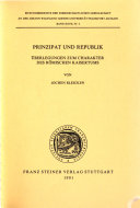 Prinzipat und Republik