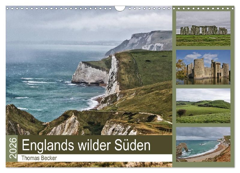 Englands wilder Süden (Wandkalender 2026 DIN A3 quer), CALVENDO Monatskalender