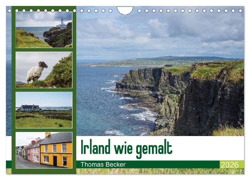 Irland wie gemalt (Wandkalender 2026 DIN A4 quer), CALVENDO Monatskalender