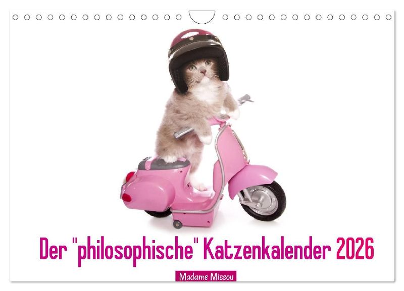 Der "philosophische" Katzenkalender 2026 (Wandkalender 2026 DIN A4 quer), CALVENDO Monatskalender