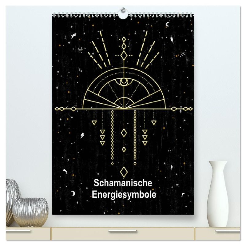 Schamanische Energiesymbole (hochwertiger Premium Wandkalender 2026 DIN A2 hoch), Kunstdruck in Hochglanz