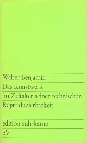 Edition Suhrkamp, Nr.28, Das Kunstwerk im Zeitalter seiner technischen Reproduzierbarkeit