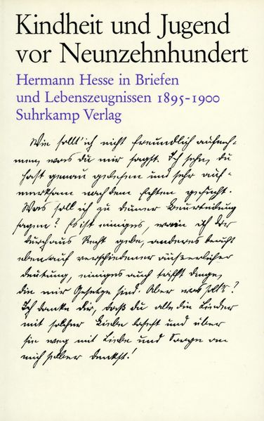 Kindheit und Jugend vor Neunzehnhundert