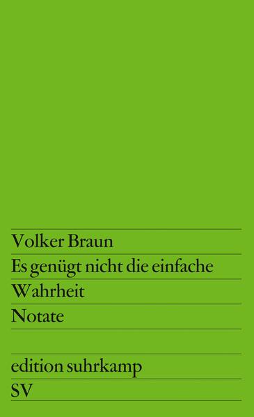 Es genügt nicht die einfache Wahrheit