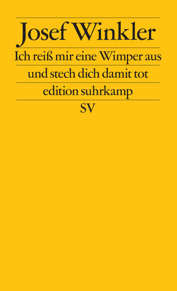 Ich reiß mir eine Wimper aus und stech dich damit tot