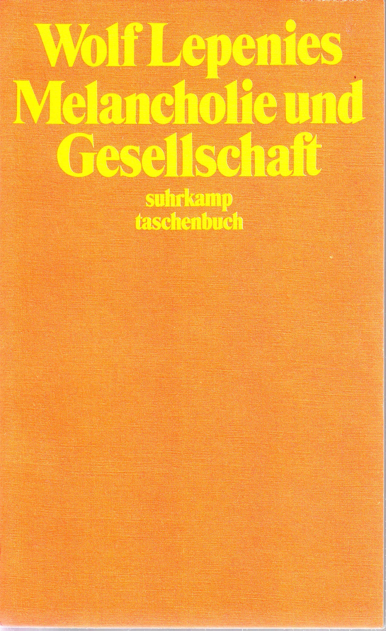 Melancholie und Gesellschaft