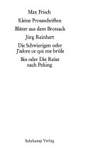 Gesammelte Werke in zeitlicher Folge. (1931-1985) in den suhrkamp taschenbüchern. 7 Bände